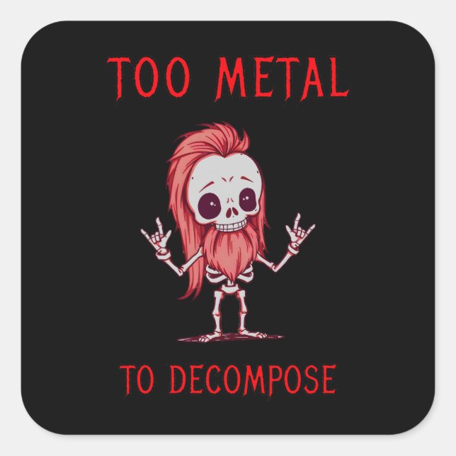 Eternal Metalhead Square Sticker (Front)