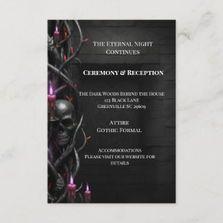Eternal Night Gothic Vampire Wedding Dark Romance Enclosure Card