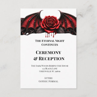 Eternal Night Gothic Vampire Wedding Dark Romance Enclosure Card
