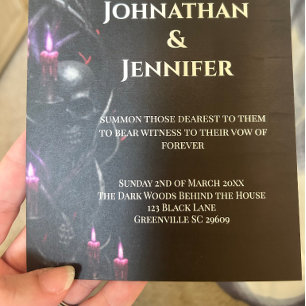 Eternal Night Gothic Vampire Wedding Dark Romance  Invitation