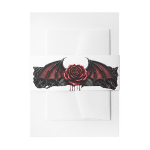 Eternal Night Gothic Vampire Wedding Dark Romance Invitation Belly Band