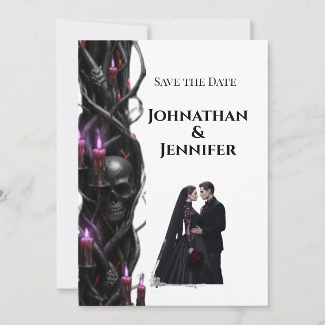 Eternal Night Gothic Vampire Wedding Dark Romance Save The Date (Front)