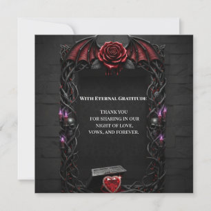 Eternal Night Gothic Vampire Wedding Dark Romance  Thank You Card