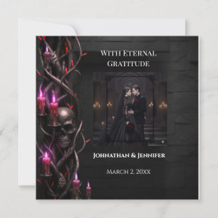 Eternal Night Gothic Vampire Wedding Dark Romance  Thank You Card