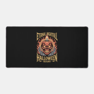 Eternal Nightfall Halloween Skull Pumpkin Desk Mat