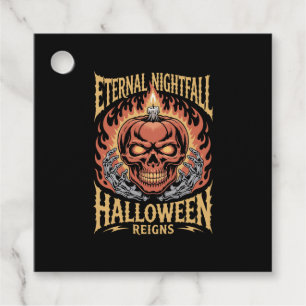Eternal Nightfall Halloween Skull Pumpkin Favour Tags