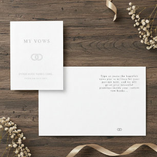 Eternal Promises – Personalized Wedding Vow Books Foil Card