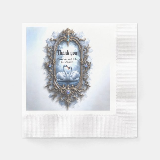 Eternal Reflection – The Swanheart Union.  Napkin (Front)