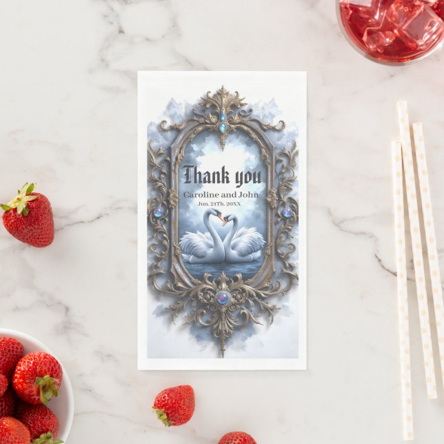 Eternal Reflection – The Swanheart Union.  Napkin (Insitu)