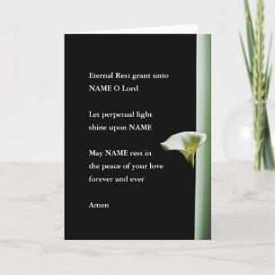 Eternal Rest Prayer Bereavement Card