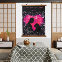 Eternal Romance - Love Quote Wall Tapestry