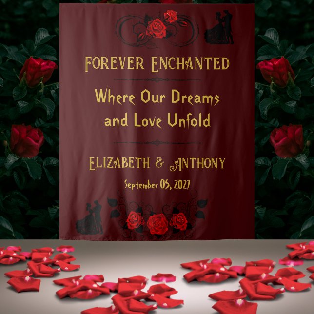 Eternal Romance Wedding Backdrop Tapestry (Creator Uploaded)
