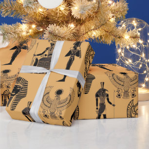 Eternal Sands: Egyptian Antique Elegance for Time Wrapping Paper