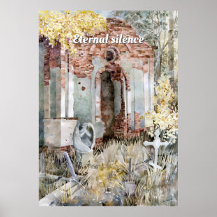 Eternal silence in the cemetery poster