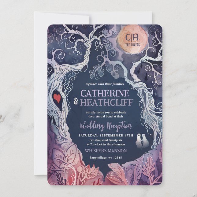 Eternal Soulmates | Tarot Reception Wedding Invitation (Front)