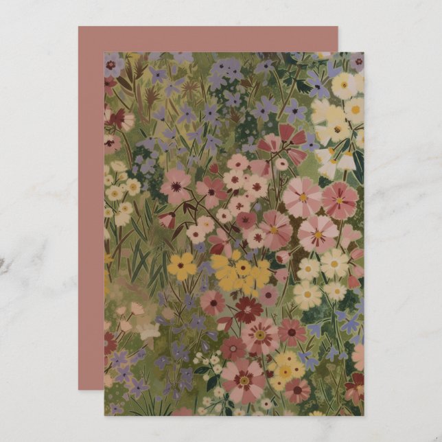 Eternal Spring Bloom Invitation (Front/Back)