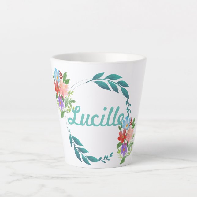 Eternal Spring Colours & Flowers Latte Mug (Front)