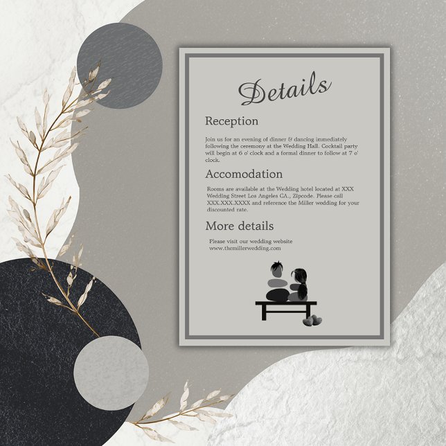 Eternal Stone couple Boho wedding  Enclosure Card (Creator Uploaded)