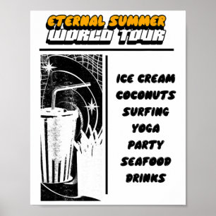 Eternal Summer - Ice Cream Coconuts Surfing Yoga ( Poster