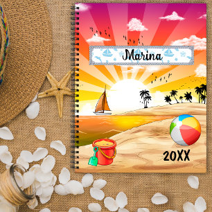 Eternal Summer Sunset tropical Beach Customised Planner