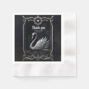 Eternal Swan of Love, Forever Begins Here.  Napkin
