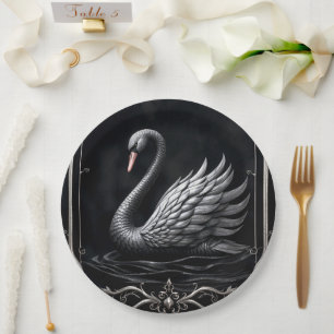 Eternal Swan of Love, Forever Begins Here. Paper Plate