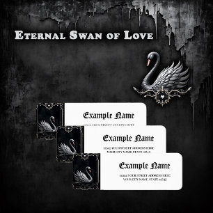 Eternal Swan of Love, Forever Begins Here. Return Address Label