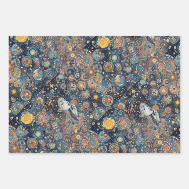 "Eternal Unfolding" Wrapping Paper Flat Sheets (3) (Front)