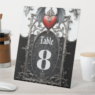 Eternal Vows Beneath Midnight Wings. Pedestal Sign