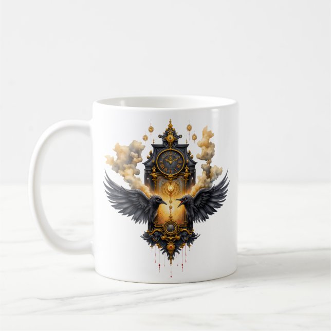 Eternal Witnesses – Clock of Crimson Fate.  Coffee Mug (Left)