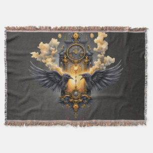 Eternal Witnesses – Clock of Crimson Fate. Throw Blanket