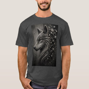 Eternal Wolf Abstract 3D Micro Mosaic Wolf T-Shirt