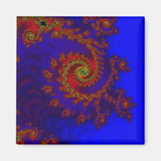 Eternity | Blue and Red Fractal Art Magnet