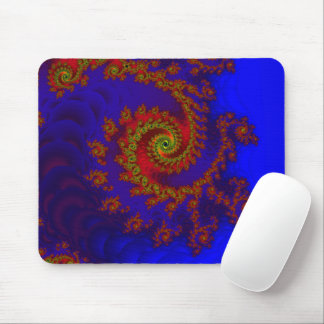Eternity | Blue and Red Fractal Art Mouse Pad