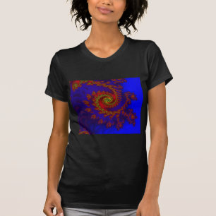 Eternity Blue and Red Fractal Art T-Shirt