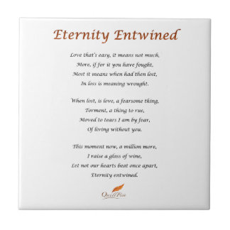 Eternity Entwined Poem Ceramic Tile