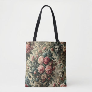 Eternity is Often Enough – Gothic Floral Design Tote Bag