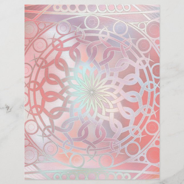 Eternity Mandala Red and Turquoise Flyer (Front)