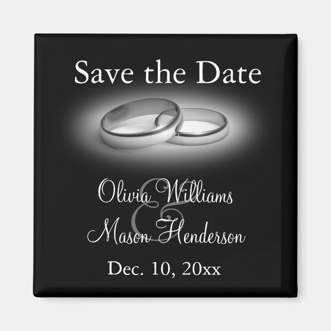 Eternity Save the Date Magnet (black) (Front)