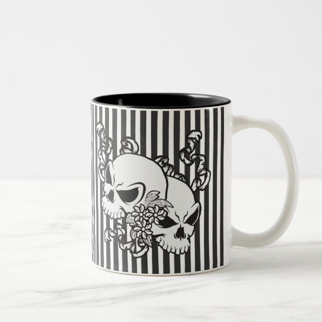 Eternity Skulls Two-Tone Coffee Mug (Right)
