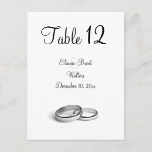 Eternity Table Number Postcard