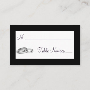 Eternity Wedding Place Cards (black)