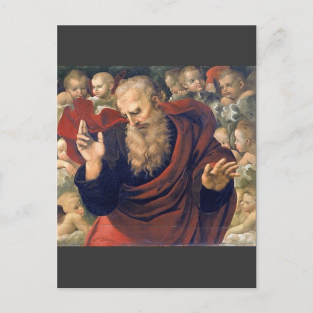 eterno e angeli by Raffaello Sanzio da Urbino Postcard (Front)