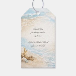 Eterntal Tides Coastal Watercolor Beach Wedding Gift Tags