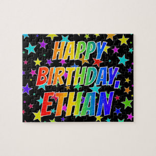 "ETHAN" First Name, Fun "HAPPY BIRTHDAY" Jigsaw Puzzle