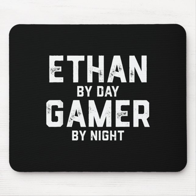 Ethan Gamer Halloween Gaming Costume For Men Named Mouse Pad (Front)