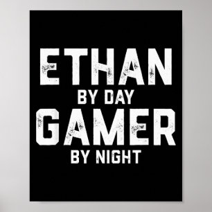 Ethan Gamer Halloween Gaming Costume For Men Named Poster