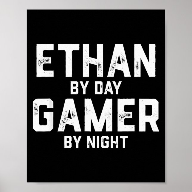 Ethan Gamer Halloween Gaming Costume For Men Named Poster (Front)