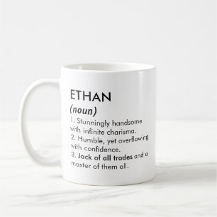 Ethan name, Editable name, Custom name Coffee Mug