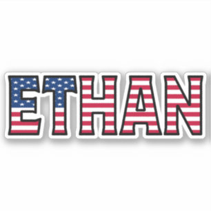Ethan Name Vorname USA Sticker Stickerset